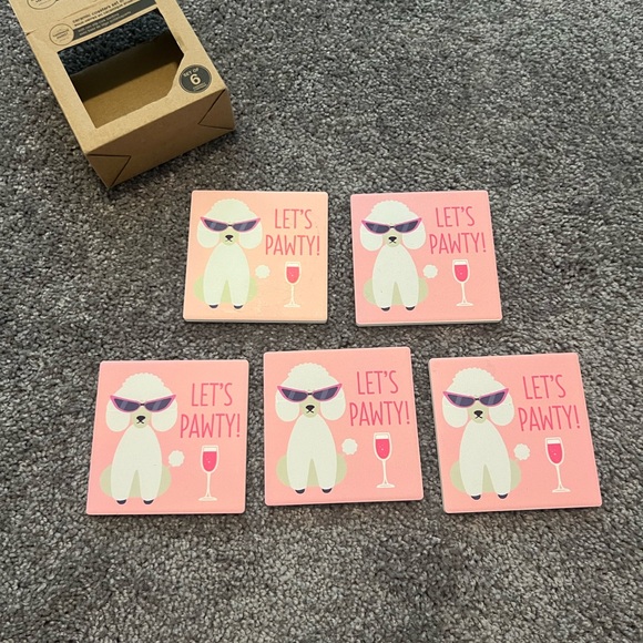 Other - Ceramic Coasters 5 Set by Handmade Market Artisan